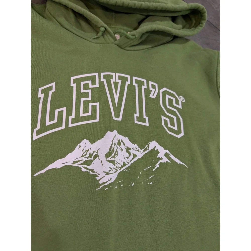 Levi's Green Mountain Graphic Hoodie Sweatshirt Casual Comfort Size M